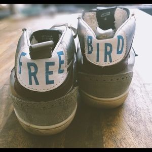 *FREEBIRD by Steven* Metallic Wedge Sneakers EUC